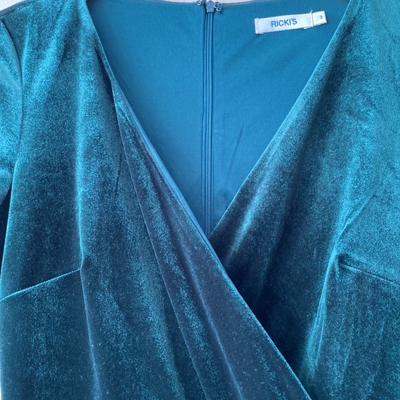 Ricki’s Deep Green Faux Wrap Dress - Picture 8 of 11